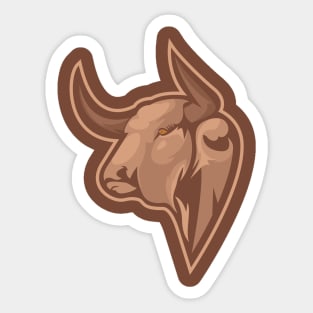 Sturdy Buffalo Head Design Sticker